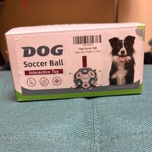 Dog Soccer Ball with Blue and White Design